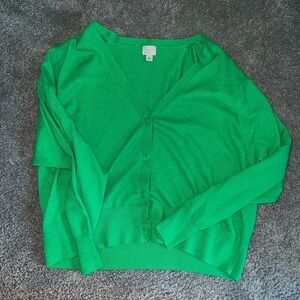 Green cardigan